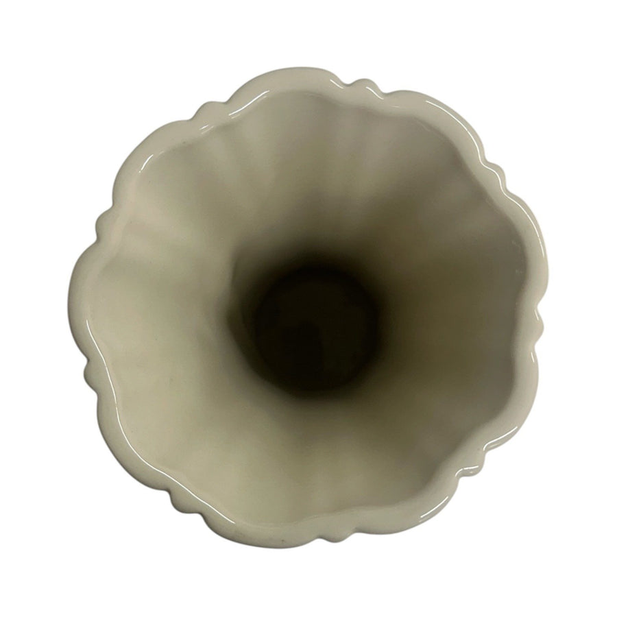 Fiesta - Linen Off-White Medium Flower Vase Homer Laughlin HLC New Ceramic Vase