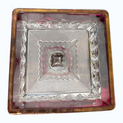 Westmoreland 1950s 1960s Ruby Red Thumbprint Wedding Cake Pedestal Dish