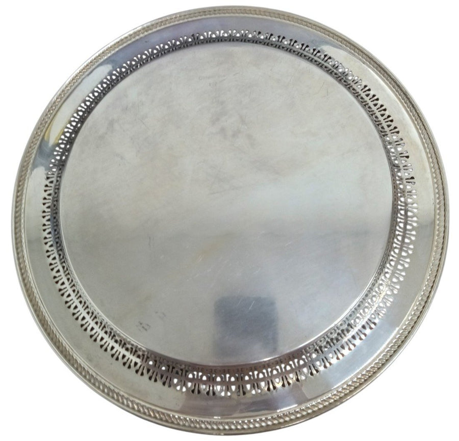 WM Rogers Silver Round Platter 12" Vintage Collectible Serveware Dinnerware