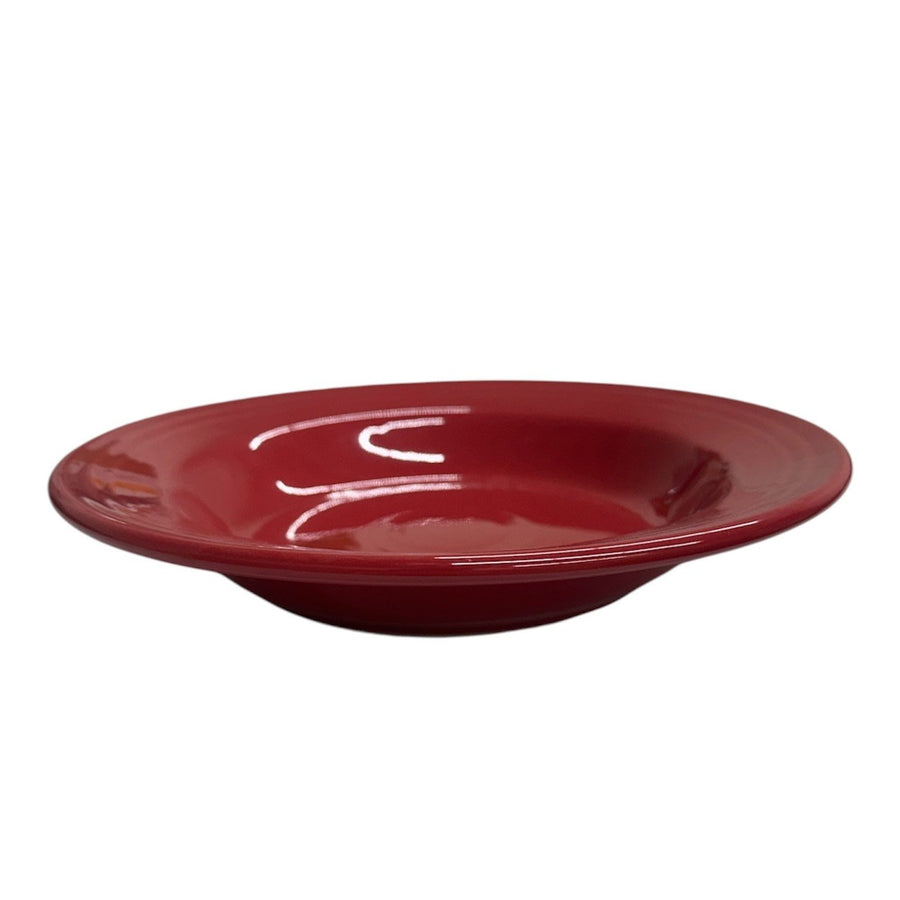Fiesta - Scarlet Red Rimmed Soup Bowl Homer Laughlin HLC Ceramic Bowl