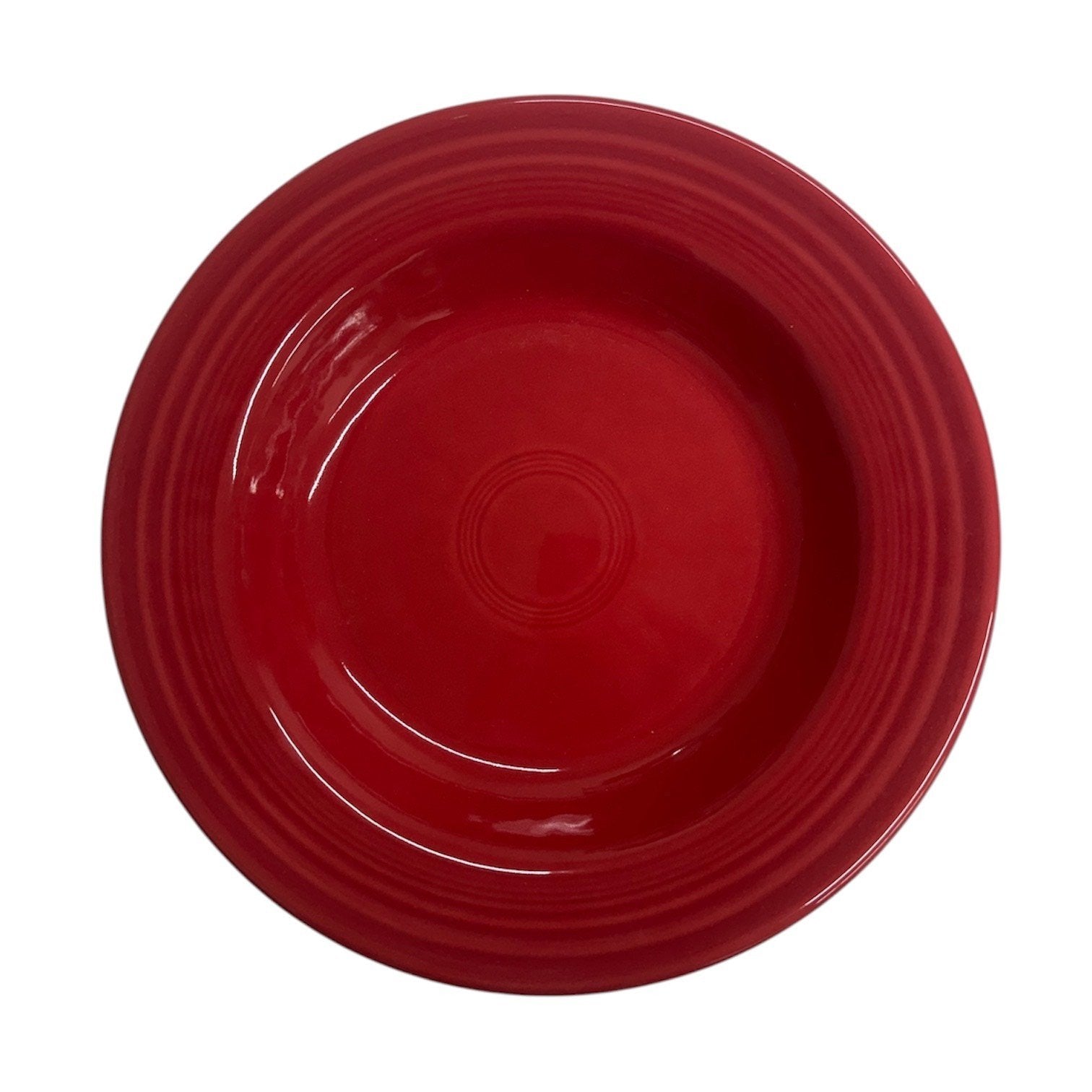 Fiesta - Scarlet Red Rimmed Soup Bowl Homer Laughlin HLC Ceramic Bowl