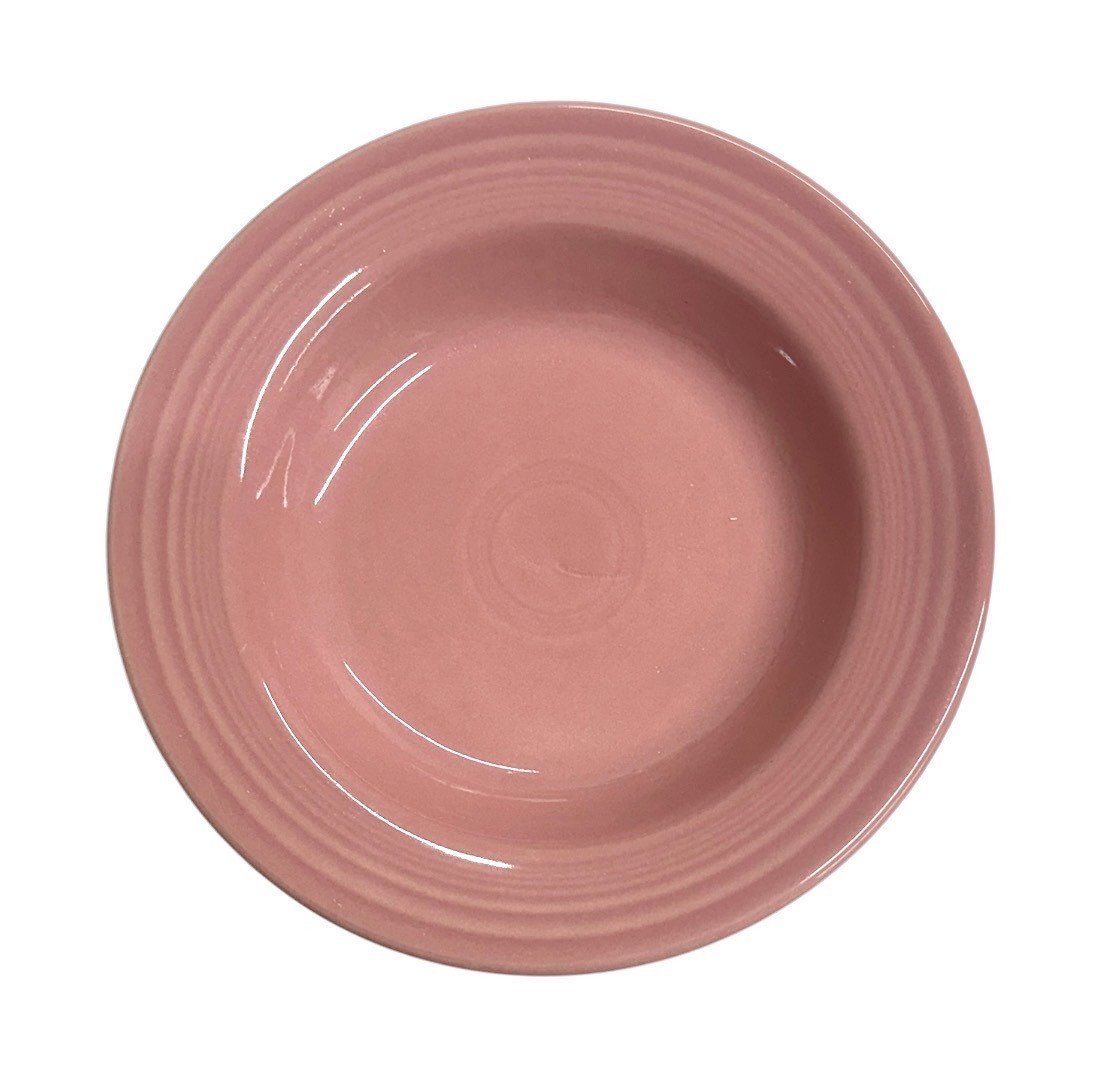 Fiesta - Peony Pink Rimmed Soup Bowl Homer Laughlin HLC Ceramic Bowl