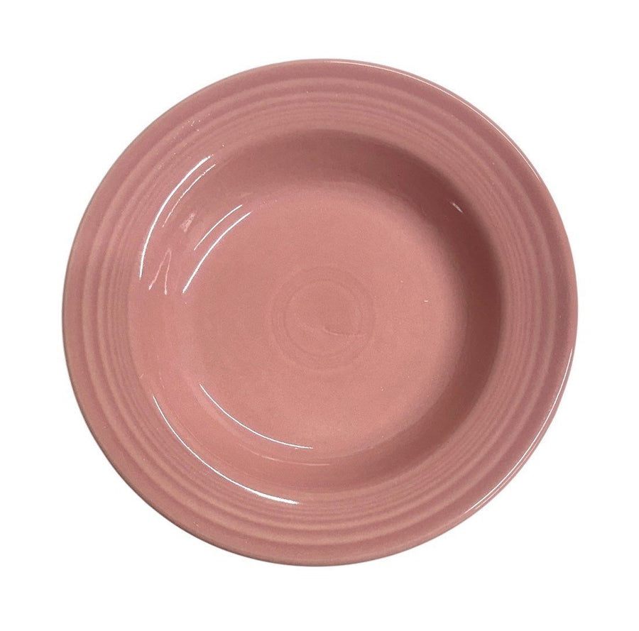 Fiesta - Peony Pink Rimmed Soup Bowl Homer Laughlin HLC Ceramic Bowl