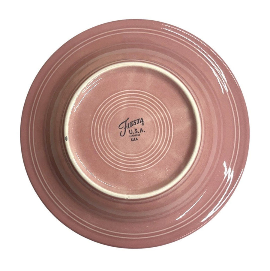 Fiesta - Peony Pink Rimmed Soup Bowl Homer Laughlin HLC Ceramic Bowl