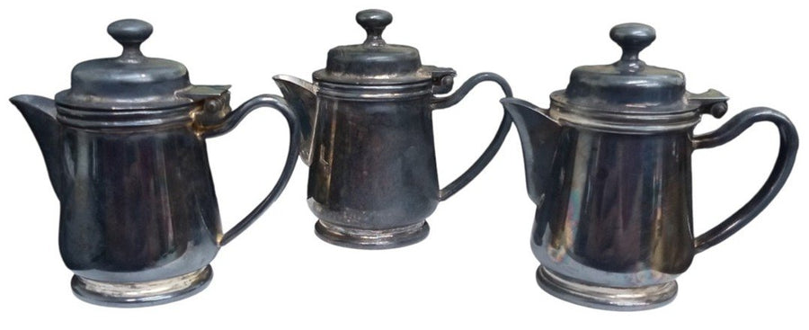 DJ EPNS Silverplate 4" Creamers Set Of 3 Vintage Collectible Serveware