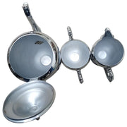 Cromwell Chromium Tea Set Vintage Collectible Serveware Teapot Creamer Sugar