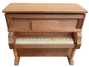 Shackman Dollhouse Wind-Up Piano Music Box W/Sheet Music Vintage Miniature