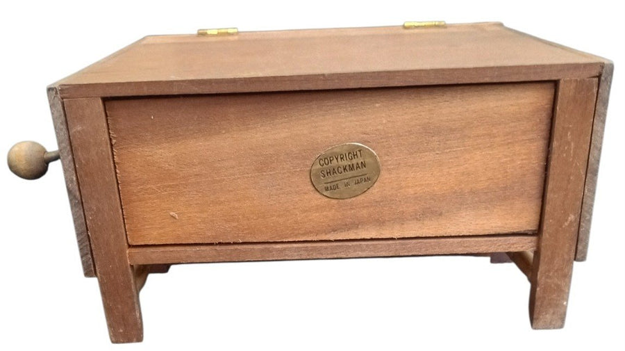 Shackman Dollhouse Wind-Up Piano Music Box W/Sheet Music Vintage Miniature