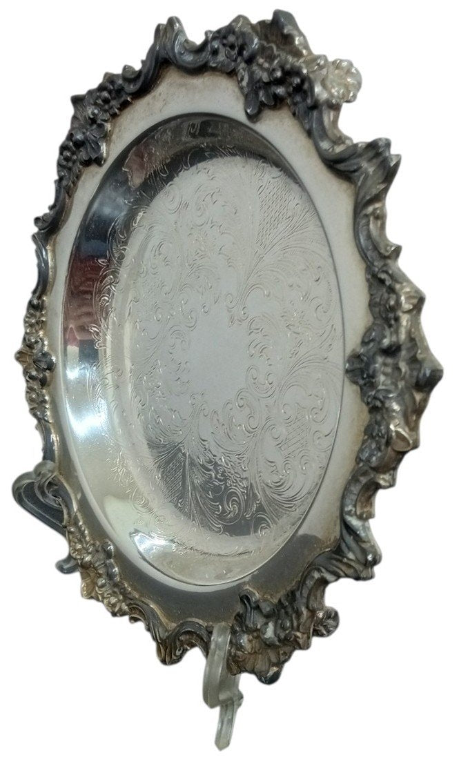 Silverplate Footed Candy Dish English Vintage Collectible Ornate Serveware