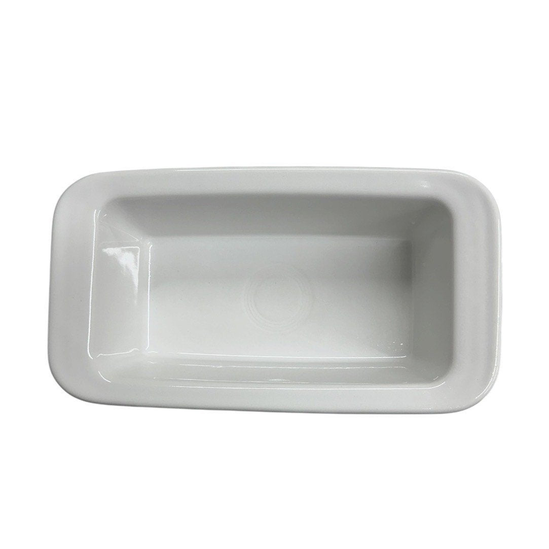 Fiesta - White Loaf Pan Homer Laughlin HLC Ceramic Baker