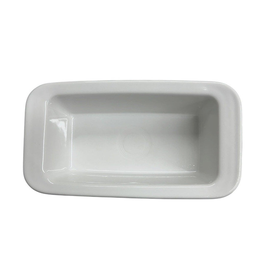 Fiesta - White Loaf Pan Homer Laughlin HLC Ceramic Baker