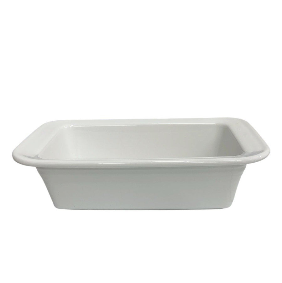 Fiesta - White Loaf Pan Homer Laughlin HLC Ceramic Baker