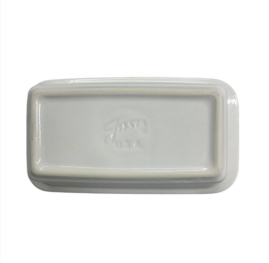 Fiesta - White Loaf Pan Homer Laughlin HLC Ceramic Baker