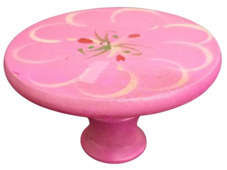 Pink Dollhouse Table W/4 Chairs Vintage Collectible Cute Miniature Wooden