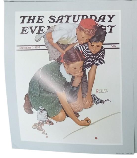 Norman Rockwell Saturday Evening Post Prints 1983 Set Of 4 Collectible 12"x10"