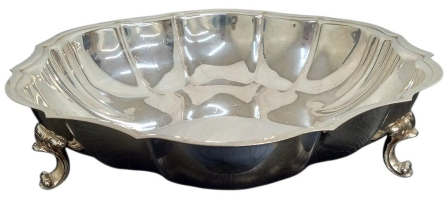 International Silver Chippendale Silverplate Bowl Vintage Collectible Ornate