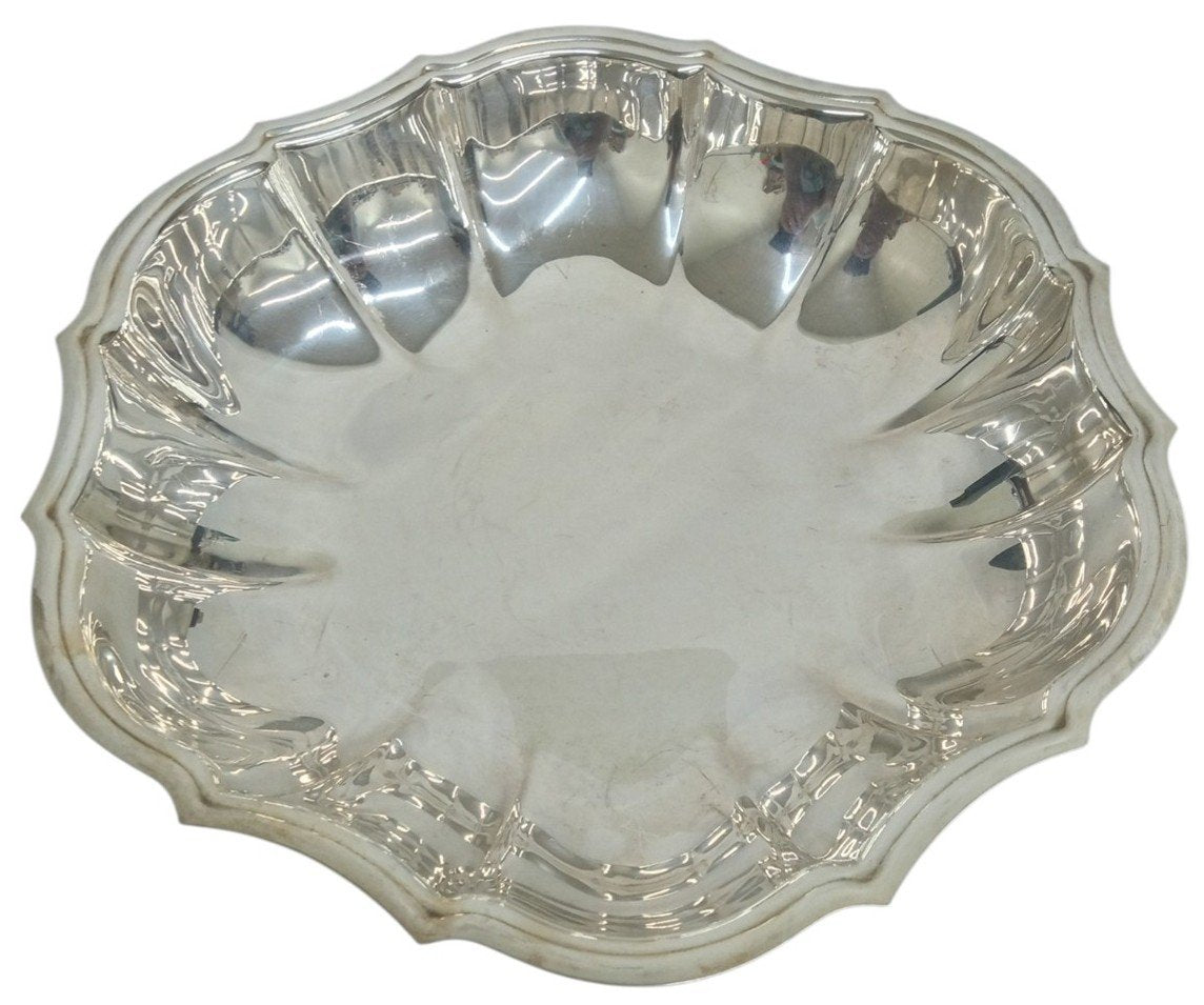 International Silver Chippendale Silverplate Bowl Vintage Collectible Ornate