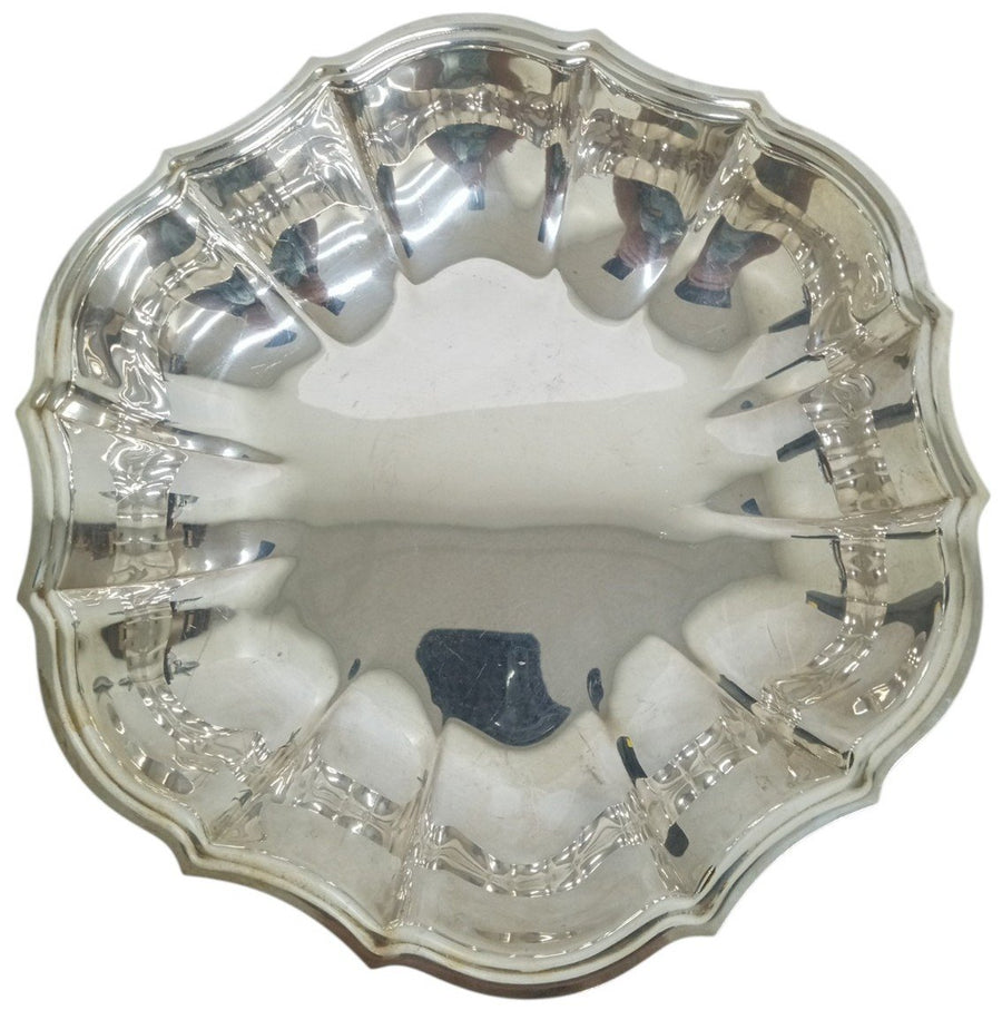International Silver Chippendale Silverplate Bowl Vintage Collectible Ornate