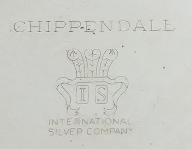 International Silver Chippendale Silverplate Bowl Vintage Collectible Ornate