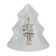 Fiesta - White Nutcracker Xmas Tree Shaped Plate Homer Laughlin HLC Ceramic Dish