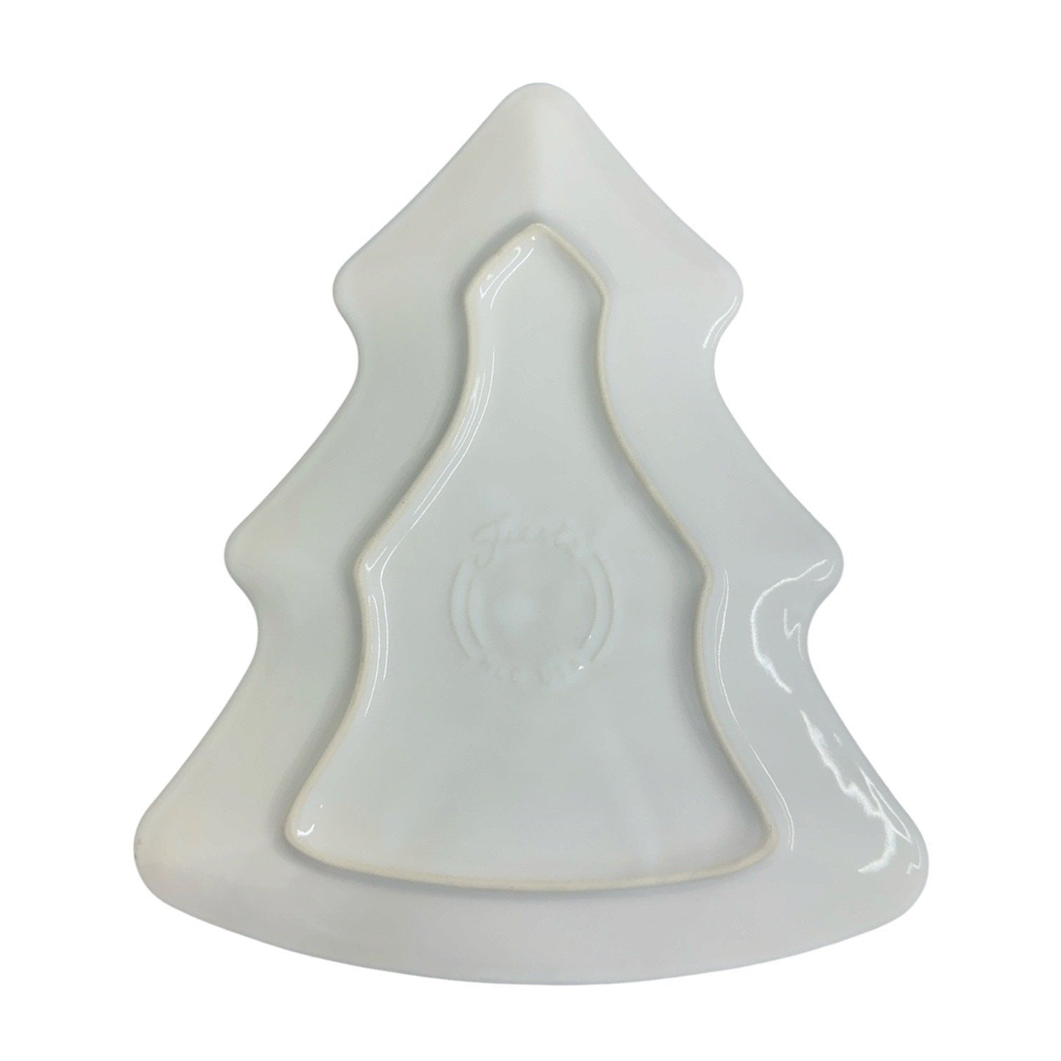 Fiesta - White Nutcracker Xmas Tree Shaped Plate Homer Laughlin HLC Ceramic Dish