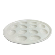 Fiesta - Linen Off-White Round Egg Serving Platter Homer Laughlin HLC Ceramic Tray