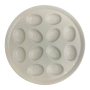 Fiesta - Linen Off-White Round Egg Serving Platter Homer Laughlin HLC Ceramic Tray