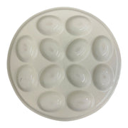 Fiesta - Linen Off-White Round Egg Serving Platter Homer Laughlin HLC Ceramic Tray