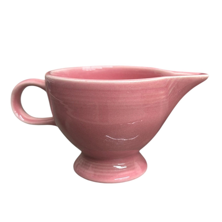 Fiesta - Peony Pink Individual Footed Creamer Homer Laughlin HLC Ceramic Pitcher (Retired)