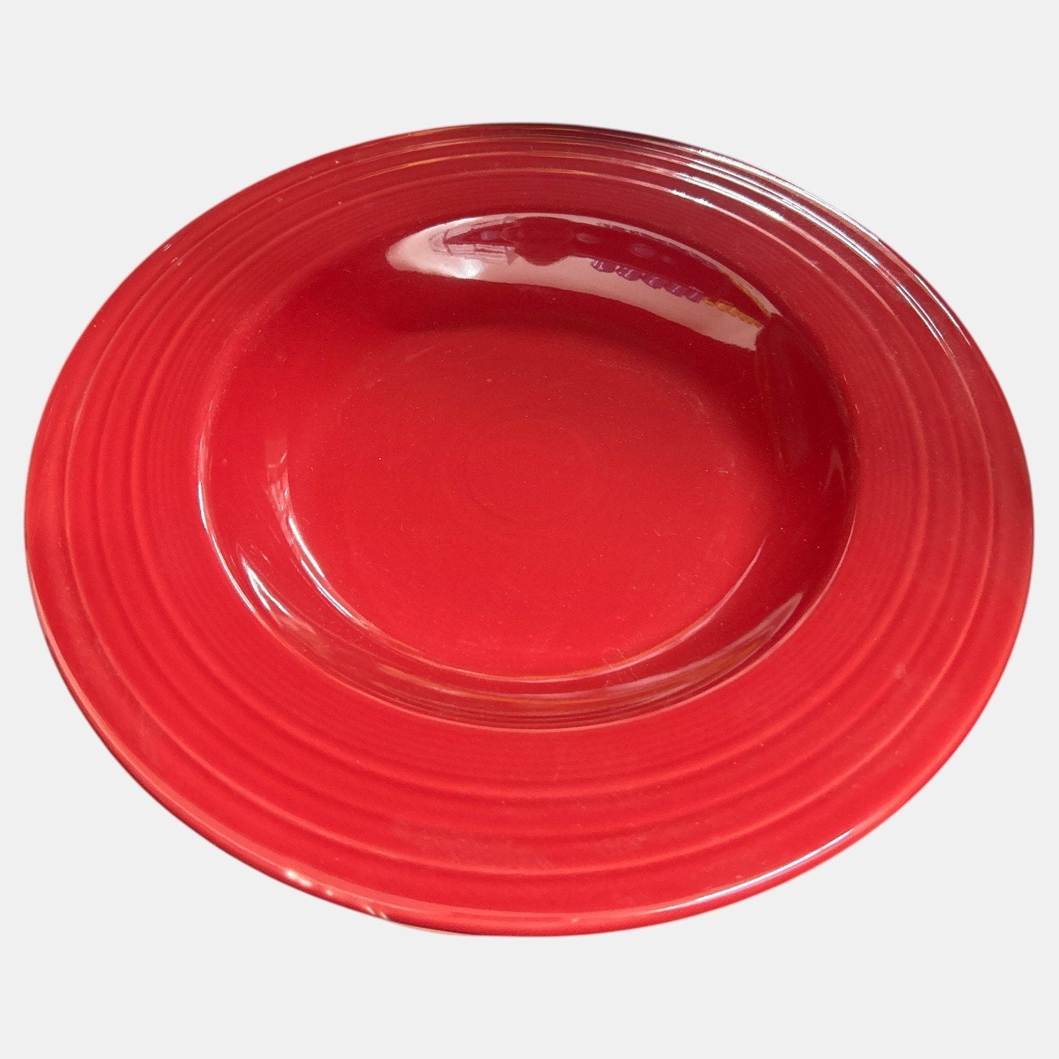 Fiesta - Scarlet Red Rimmed Soup Pasta Bowl Homer Laughlin HLC Dinnerware