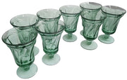 Fostoria Jamestown Green Juice Glasses Set Of 8 Vintage Collectible Drinkware