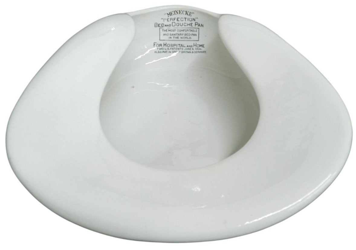 Meinecke Ceramic Bedpan Vintage Collectible Decorative Unique 1940s or 1950s