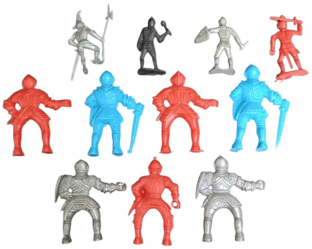 Medieval Knight Toy Playset Figures Set Of 11 Vintage Retro Collectible
