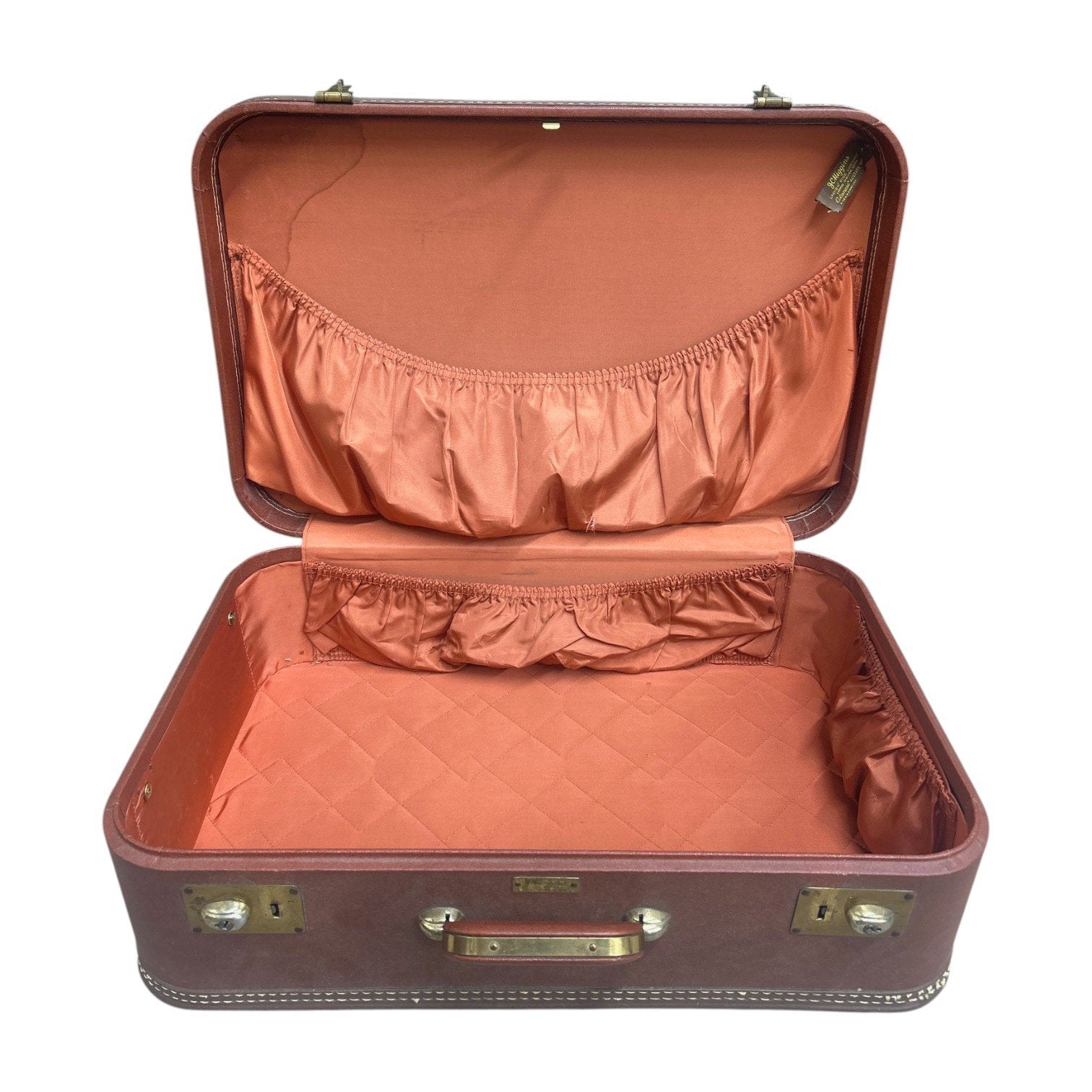 Vintage J.C Higgins Brownish Red Overnight Train Case or Luggage