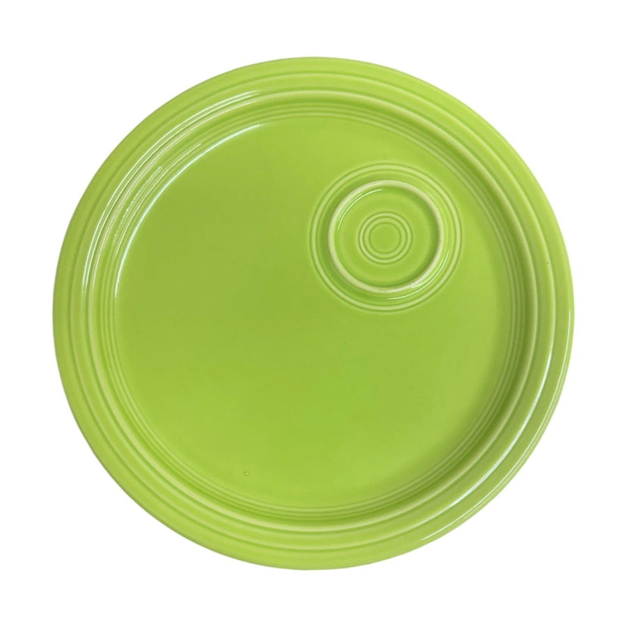 Fiesta - Chartreuse Green Welled Snack Plate Homer Laughlin HLC Ceramic Tableware
