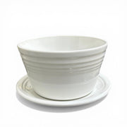 Fiesta - White Flower Pot & Base New In Box Homer Laughlin HLC Ceramic Decor