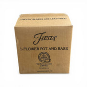 Fiesta - White Flower Pot & Base New In Box Homer Laughlin HLC Ceramic Decor