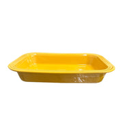 Fiesta - Marigold Yellow Rectangular Casserole Baker 3 Quart Homer Laughlin HLC Ceramic Dish Retired