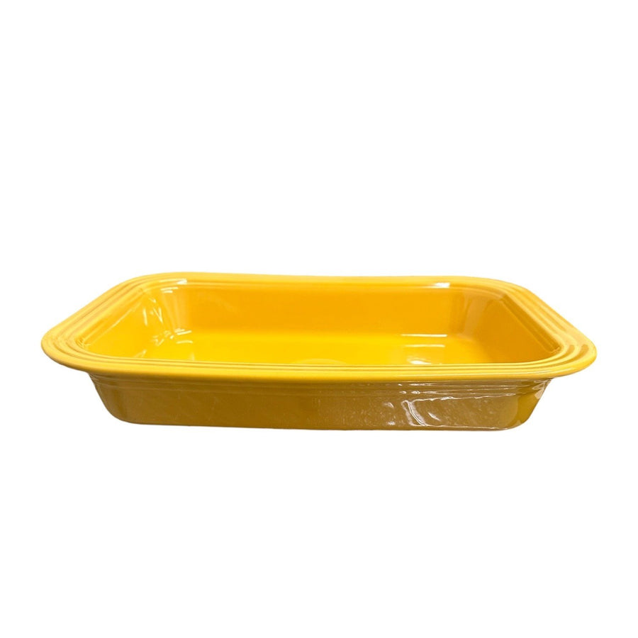 Fiesta - Marigold Yellow Rectangular Casserole Baker 3 Quart Homer Laughlin HLC Ceramic Dish Retired