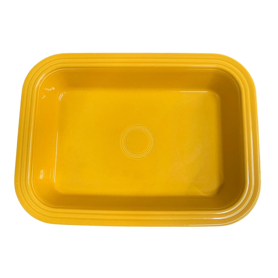 Fiesta - Marigold Yellow Rectangular Casserole Baker 3 Quart Homer Laughlin HLC Ceramic Dish Retired