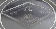 GE General Electric 75th Anniversary Clear Glass Ashtray 1953 Vintage Tobacciana
