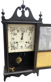 Seth Thomas Clock Co. Pillar and Scroll Black Mantel Shelf Clock