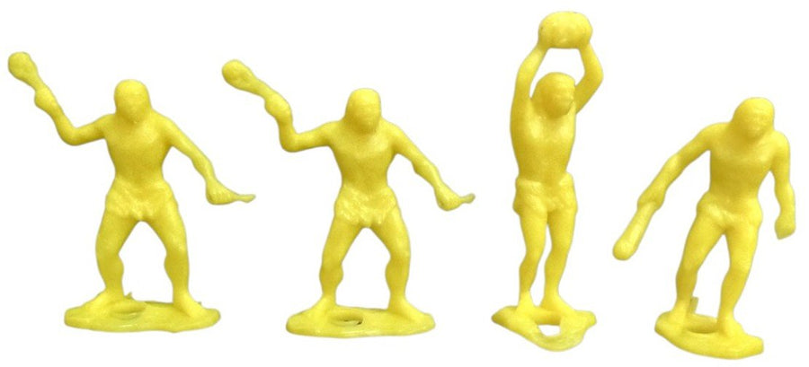Cavemen MPC Yellow Toy Figures Set Of 4 Vintage Retro Collectible Nostalgic