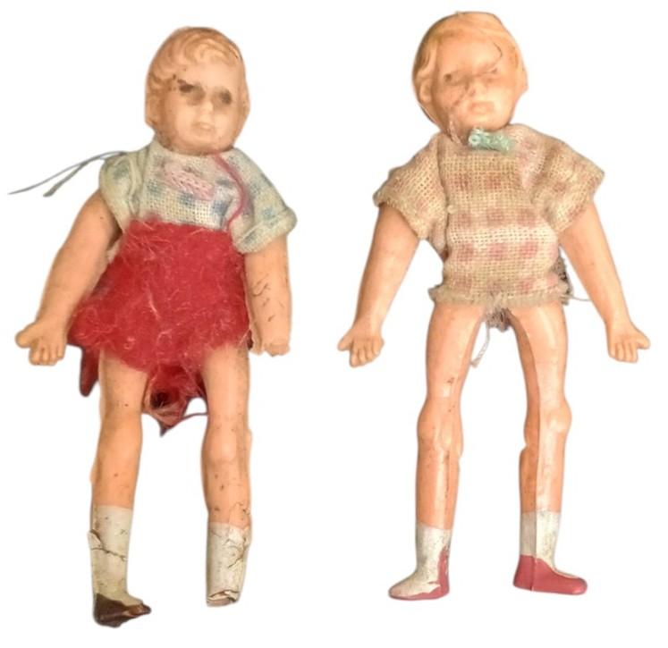Caco Family Bendable Dolls Set Of 4 Toys Playset Vintage Collectible 1960s