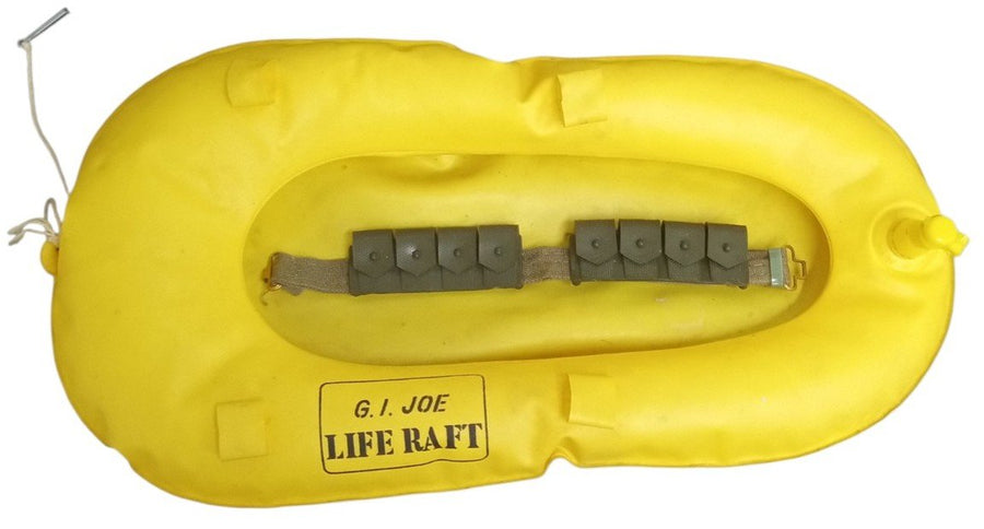 Hasbro GI Joe Inflatable Life Raft & Utility Belt Toy Accessories Vintage 1960s