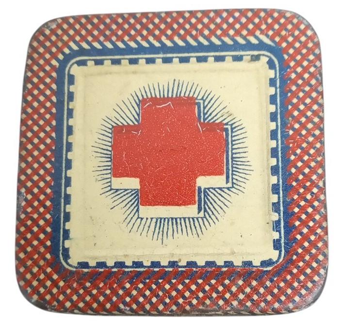 Johnson & Johnson Thapsia Plaster Tin/Can 1930s Empty Antique Collectible Decor