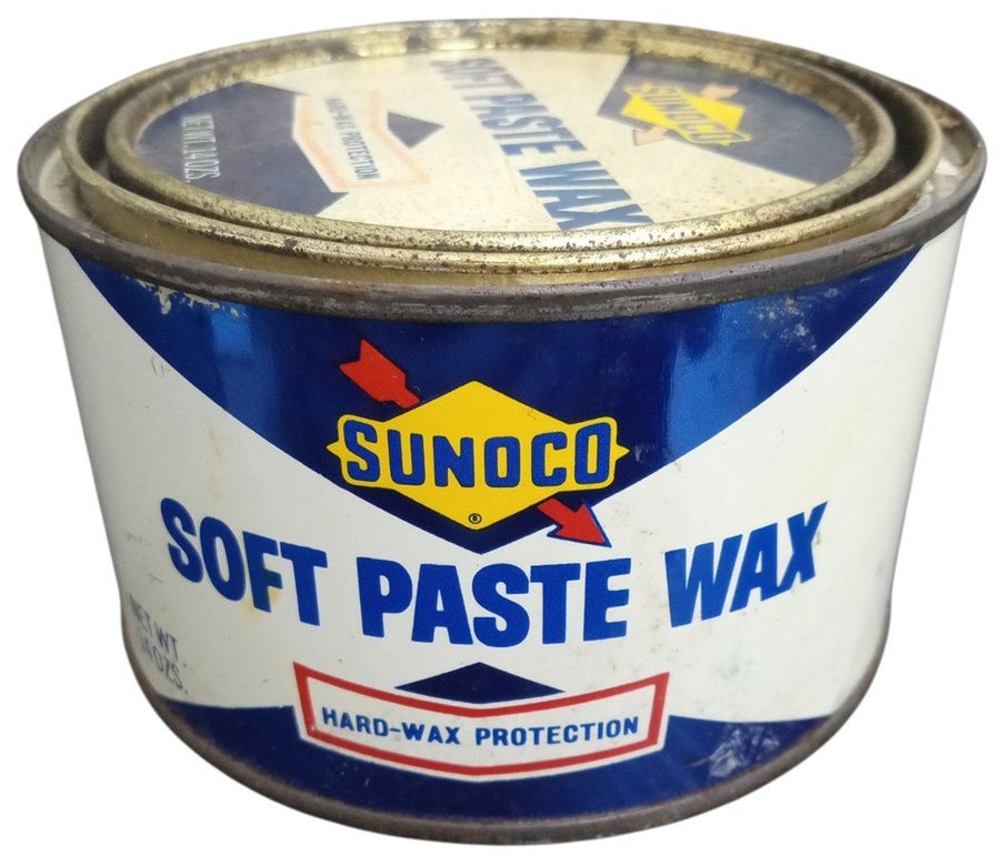 Sunoco Soft Paste Wax Can Vintage Retro Collectible Petroliana Mancave