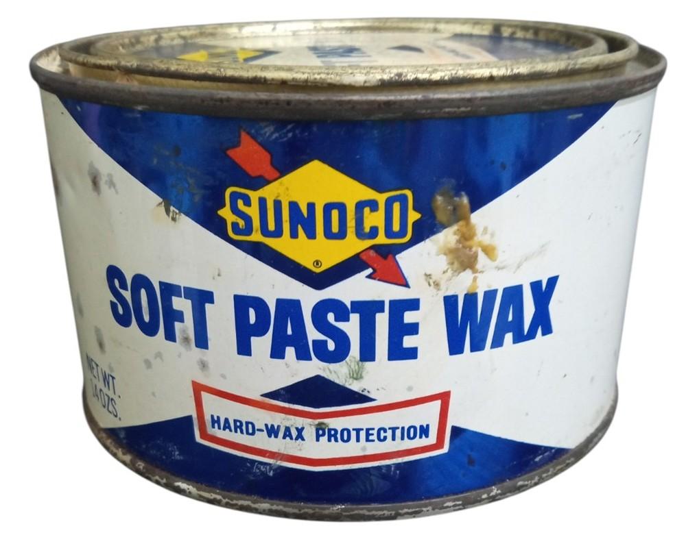 Sunoco Soft Paste Wax Can Vintage Retro Collectible Petroliana Mancave