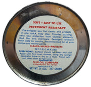Sunoco Soft Paste Wax Can Vintage Retro Collectible Petroliana Mancave