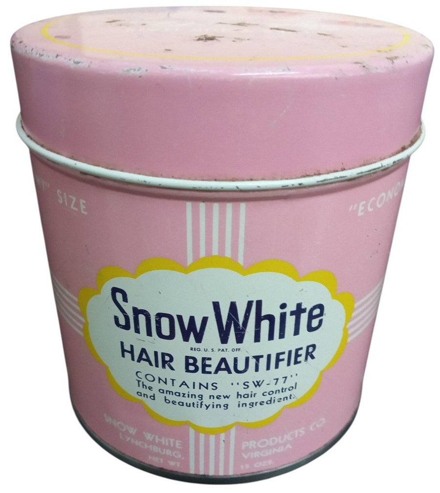 Snow White Hair Beautifier Can 1960s Display Vintage Collectible Nostalgic